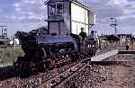 ‘Samson’ runs off the turntable at Wroxham, readay for another taxing run over the line   (05/08/1990)