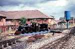 Winson built ZB 2-6-2 No 6 stands on the turntable in the sunshine at Aylsham   (27/08/1995)