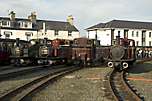 ‘Earl of Merioneth’, ‘David Lloyd George’, ‘Taliesin’ and ‘Livingston Thompson’, from left to right, at Harbour station.       (30/04/2005)