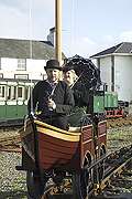 Iain Wilkinson and Sam Hughes pose for the cameras in the Boat.        (15/10/2005)