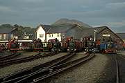 Three traditional outline Fairlies and three England locomotives at Harbour station, when was this sight last possible?       (16/10/2005)