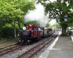 ‘David Lloyd George’ arrives back at Minffordd with the vintage train   (04/05/2003)