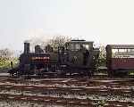 Alco 2-6-2T ‘Mountaineer’ shunting at Porthmadog Harbour.   (01/05/2004)