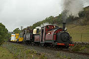 ‘Prince’ & ‘Taliesin’ at Bunny’s Crossing with a strange gaggle of rolling stock       (06/05/2007)