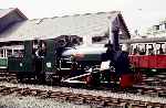 ‘Blanche’ stands in the loop at Porthmadog Harbour station   (07/05/1995)