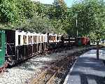 The Victorian train is shunted into the sidings at Tanybwlch   (28/09/2003)