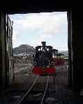 ‘Linda’ is framed by the erecting shop doorway at Boston Lodge   (28/09/2003)