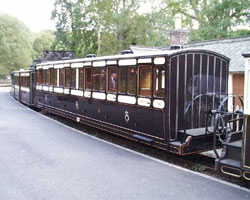 The beautifully restored Brown Marshalls carriage No. 18 at Tanybwlch station.   (28/09/2003)