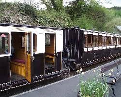 The world's oldest iron-framed bogie carriage, no 15, invites passengers to enjoy it's delights on the return journey.   (03/05/2004)