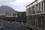Historic carriages found themselves arranged around Boston Lodge yard as they had been in the 1940s.   (24/09/2004)