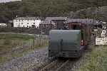 The Simplex runs onto the Cob with the 1954 train passing the site of Pen Cob halt.   (25/09/2004)