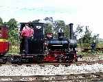 O&K 0-4-0WT ‘PC Allen’ waits to leave the yard at Pages Park   (07/09/2003)
