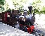 O&K 0-6-0WT ‘Elf’ stands in the platform at Pages Park with the first train of the day   (07/09/2003)