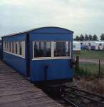 A former Ashover Light Railway carriage forms the train at the outer terminus of the railway, South Sea Lane   (24/08/1978)
