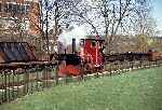 At the western end of the demonstration line, ‘Jack’ rolls around the curve.   (04/04/1994)