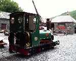 Quarry Hunslet ‘Una’ in steam at the Welsh Slate Quarry Museum.   (06/08/2003)