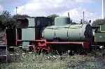 The 'unique' Bagnall fireless loco ‘Unique’ stands in the yard at Kemsley Down   (09/08/1997)