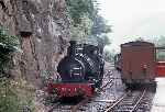 ‘Sir Haydn’ runs round it's train after arriving at Nant Gwernol   (31/07/1981)