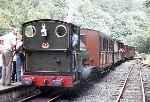 ‘Sir Haydn’ waits to leave Nant Gwernol with another service to Tywyn   (31/07/1981)