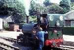 ‘Talyllyn’ stands in the loop at Wharf after running down light engine from Pendre   (02/08/1981)