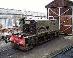 Hunslet No 9 ‘Alf’ rests outside the South Carriage Shed in the yard at Tywyn Pendre.   (29/09/2003)