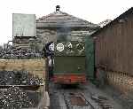 ‘Edward Thomas’ is serviced outside the locomotive shed, Tywyn Pendre.   (27/09/2004)