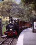 ‘Talyllyn’ stands by the old water tower at Dolgoch station   (23/09/2001)