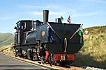 K1 sits in the sun at Rhyd Ddu with the Welsh and Tasmanian flags prominent.       (08/09/2006)
