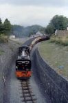 Garratt 143 approaches the A487 road bridge with an up train.   (17/09/2000)