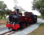 ‘Russell’ and ‘Taliesin’ run round at Waunfawr   (16/09/2000)