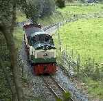 ‘Conway Castle’ about to run under the road bridge approaching Tryfan Junction.   (12/09/2004)