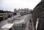 Caernarfon Castle looking from the station footbridge   (12/10/1997)