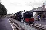 NGG16 Garratt 138 has arrived at Dinas with the first train of the day   (14/10/1997)
