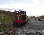 The way ahead beckons - the Funkey sets off along the loco release, next stop Beddgelert?   (26/09/2003)
