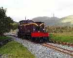 Waiting for the loop turnout to be unlocked at Rhyd Ddu   (26/09/2003)