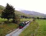The cloud has lifted from Snowdon summit as ‘Millennium’ rolls down to Castell Cidym   (27/09/2003)
