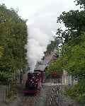 ‘Prince’ departs from Dinas with the morning vintage train to Rhyd Ddu   (28/09/2003)