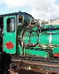 A close-up of the steam manifold and pipe runs on 138's firebox   (28/09/2003)