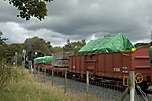 Loaded wagons behind 143 at Tryfan Junction.       (17/09/2005)