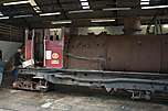 The boiler unit of 140 inside the locomotive shed at Dinas.       (17/09/2005)