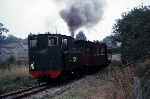 No 823 (Countess), freshly outshopped in Great Western green, departs from Heniarth   (01/09/1995)